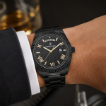 Daniel Klein Men'S Black Stainless Steel Analog Watch With Day & Date Display MS Department Store Oman