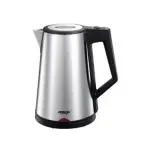 Stainless Steel Electric Kettle - Black/Silver MS Department Store Oman