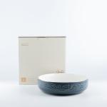 Salad Serving Bowl From Jiwar - Blue + Silver MS Department Store Oman