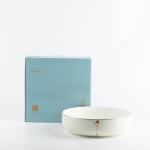 Porcelain Salad Bowl From Liqaa - Pearl White+Gold MS Department Store Oman