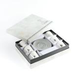Porcelain Tea Set 12 Pcs From Naqsh - Grey + Silver MS Department Store Oman