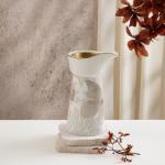 Porcelain Incense Burner Form Veloura - Brown + Gold MS Department Store Oman