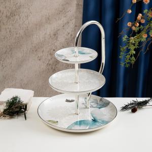 3 Layer Stand From Veloura - Blue + Silver MS Department Store Oman