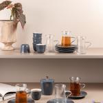 Tea And Arabic Coffee Set 19 pcs From Mirral - Dark Blue + Silver MS Department Store Oman