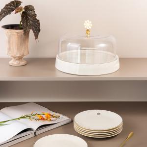 Cake Serving Set 9 Pcs From Mirral - White + Gold MS Department Store Oman