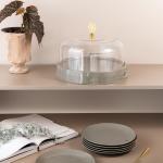 Cake Serving Set 9 Pcs From Mirral - Grey + Gold MS Department Store Oman