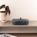 Large Date Bowl From Mirral - Dark Blue + Silver MS Department Store Oman