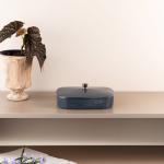 Medium Date Bowl From Mirral - Dark Blue + Silver MS Department Store Oman