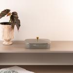 Medium Date Bowl From Mirral - Grey + Gold MS Department Store Oman