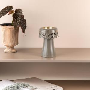 Porcelain Incense Burner From Mirral - Grey + Gold MS Department Store Oman