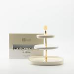 3 Layer Stand From Mirral - White + Gold MS Department Store Oman