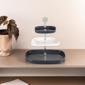 3 Layer Stand From Mirral - Dark Blue + Silver MS Department Store Oman
