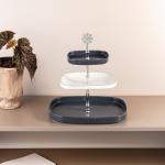 3 Layer Stand From Mirral - Dark Blue + Silver MS Department Store Oman