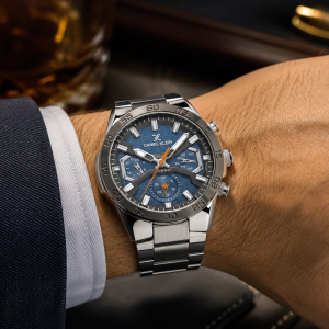Daniel Klein Exclusive Men'S Multifunction Stainless Steel Watch – Blue Dial & Silver Bracelet MS Department Store Oman