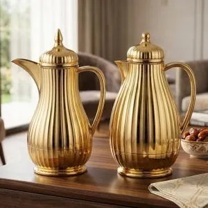 REGAL0.35 & 0.6 Ltr. Vacuum Flask Set - Full Golden MS Department Store Oman