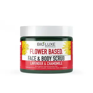 Bioluxe Lavender & Chamomile Flower Based Face & Body Scrub 325Ml MS Department Store Oman