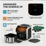 Air Fryer-Digital Touch Screen (7L;10Prgm;SS-Blk)  MS Department Store Oman