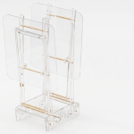 AL FURSAN  SQUARE ACRYLIC TABLE SET WITH GOLD COLOR MS Department Store Oman