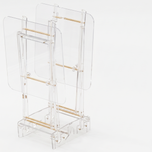AL FURSAN  SQUARE ACRYLIC TABLE SET WITH GOLD COLOR MS Department Store Oman