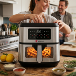 Air Fryer w/ Glass Window-Touch(7.5L;9Prgm;Blk-SS)  MS Department Store Oman