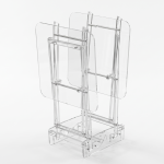 AL FURSAN  SQUARE ACRYLIC TABLE SET WITH SILVER COLOR MS Department Store Oman
