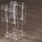 AL FURSAN  SQUARE ACRYLIC TABLE SET WITH SILVER COLOR MS Department Store Oman