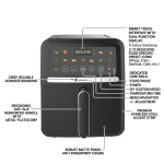 Air Fryer-Digital Touch Screen (5L;12Prgm;Blk)  MS Department Store Oman