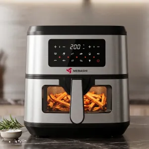 Air Fryer w/ Glass Window-Touch(7.5L;9Prgm;Blk-SS)  MS Department Store Oman