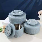 Food Warmer Set From Jiwar - Blue + Silver MS Department Store Oman