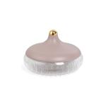 Medium Glass Date Bowl From Jiwar - Purple + Gold MS Department Store Oman