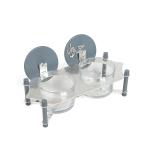 Nuts Serving Set 2 Bowl With Tray From Jiwar - Blue + Silver MS Department Store Oman