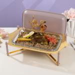 Stainless Steel Buffet - M From Jiwar - Purple + Gold MS Department Store Oman
