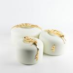 Food Warmer Set From Liqaa - Pearl White + Gold MS Department Store Oman