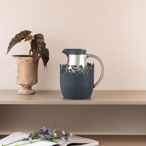 Vacuum Flask For Tea And Coffee From Mirral - Dark Blue + Matt Silver MS Department Store Oman