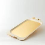 Luxury Iron Serving Tray From Miral - White + Gold MS Department Store Oman