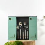 Cutlery Set 30 Pieces From Liqaa - Gold+Silver MS Department Store Oman