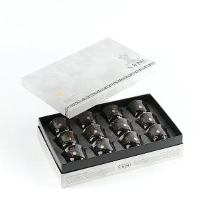 Otantik Arabic Coffee cups 12Pcs From Naqsh Black + Gold MS Department Store Oman