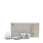 Tea And Arabic Coffee Set 19 pcs From Veloura - Blue + Silver MS Department Store Oman