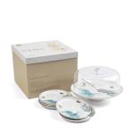 Cake Serving Set 9 Pcs From Veloura - Blue + Silver MS Department Store Oman