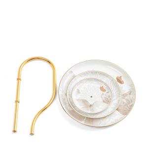 Otantik 3 Layer Stand From Veloura Brown + Gold MS Department Store Oman