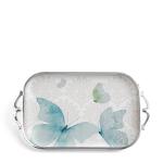 Luxury Serving Tray From Veloura - Blue + Silver MS Department Store Oman