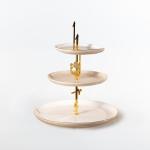 3 Layer Stand From Liqaa - Beige + Gold MS Department Store Oman