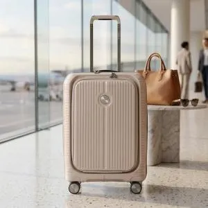 Verage Rome Monti Pp Trolley 4W   20" All With Front Pocket-Champagne MS Department Store Oman