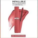 Loreal Paris Liquide Lipstick Infaillible Matte. Resistance 230 - Shopping Spree MS Department Store Oman