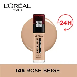 Loreal Lomu Infalliable 24H Foundation 145 Beige Rose MS Department Store Oman