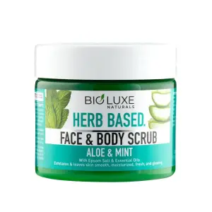 Bioluxe Aloe & Mint Herb Based Face & Body Scrub 325Ml MS Department Store Oman