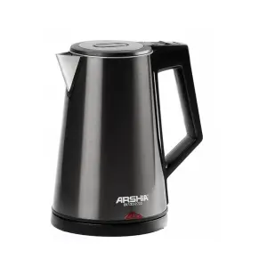 Stainless Steel Electric Kettle - Black MS Department Store Oman