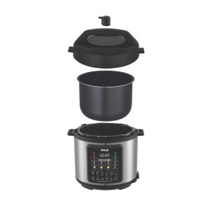 6L Digital Pressure Express Cooker - Grey MS Department Store Oman