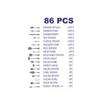 86Pcs Cutlery Stainlsee Steel - Rose Gold MS Department Store Oman