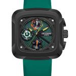 Men Brass Dial & Straps Analogue Multi Function Watch With Green Strap MS Department Store Oman